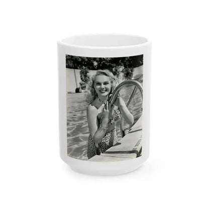 Adele Jergens #211 (Vintage Female Icon) White Coffee Mug 15oz - Go Mug Yourself