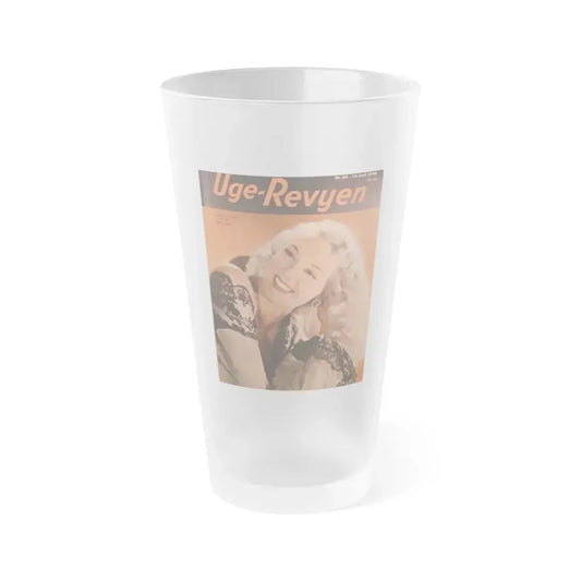 Adele Jergens #212 - Mag. Cover (Vintage Female Icon) Frosted Pint Glass 16oz 16oz Frosted - Go Mug Yourself