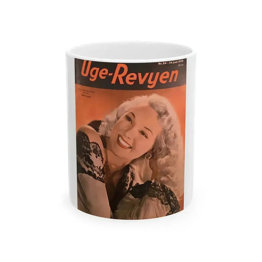 Adele Jergens #212 - Mag. Cover (Vintage Female Icon) White Coffee Mug 11oz - Go Mug Yourself