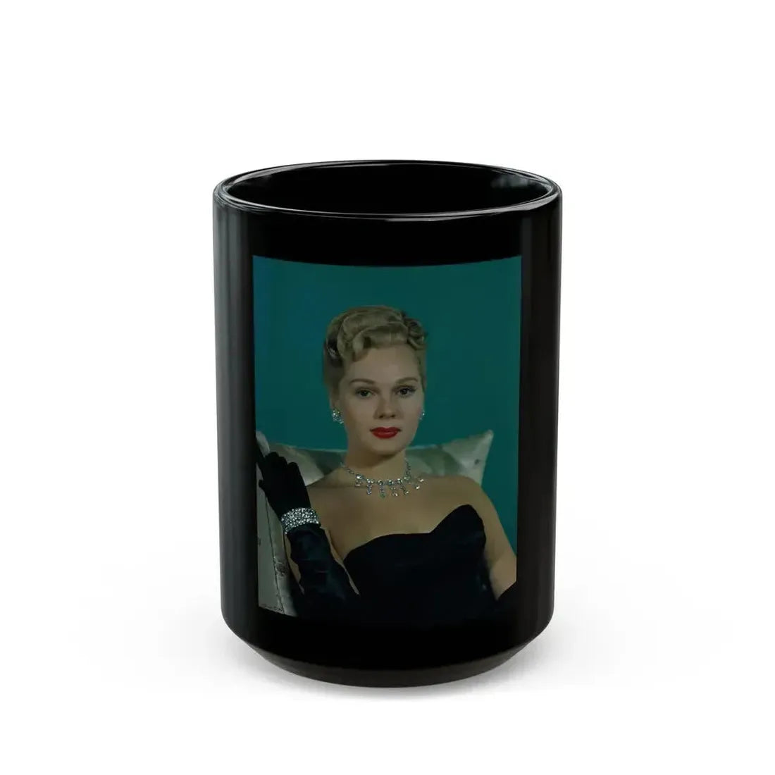 Adele Jergens #213 (Vintage Female Icon) Black Coffee Mug 15oz - Go Mug Yourself