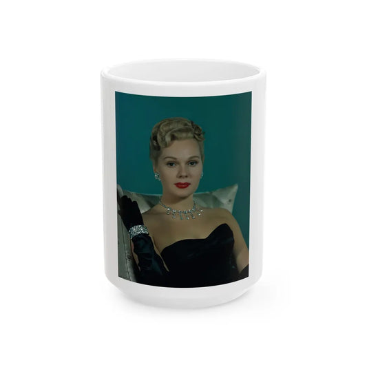 Adele Jergens #213 (Vintage Female Icon) White Coffee Mug-15oz-Go Mug Yourself