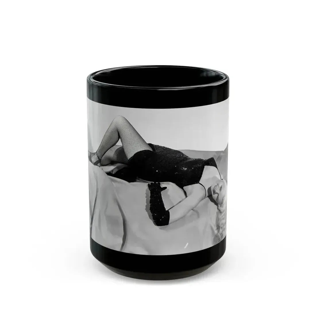 Adele Jergens #214 (Vintage Female Icon) Black Coffee Mug 15oz - Go Mug Yourself