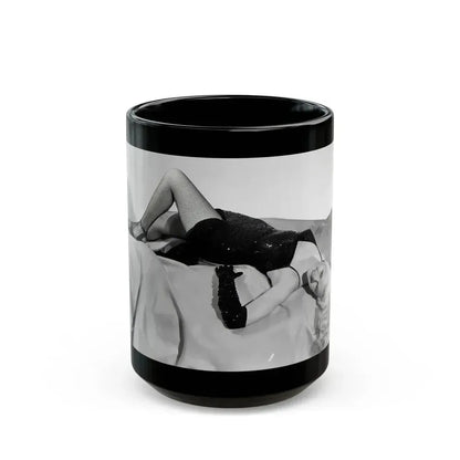 Adele Jergens #214 (Vintage Female Icon) Black Coffee Mug 15oz - Go Mug Yourself