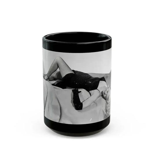 Adele Jergens #214 (Vintage Female Icon) Black Coffee Mug 15oz - Go Mug Yourself