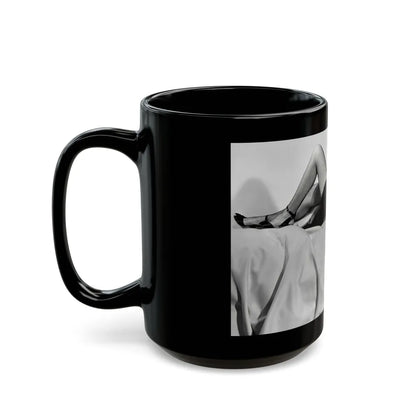 Adele Jergens #214 (Vintage Female Icon) Black Coffee Mug-Go Mug Yourself