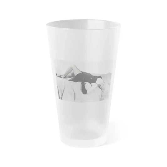 Adele Jergens #214 (Vintage Female Icon) Frosted Pint Glass 16oz 16oz Frosted - Go Mug Yourself