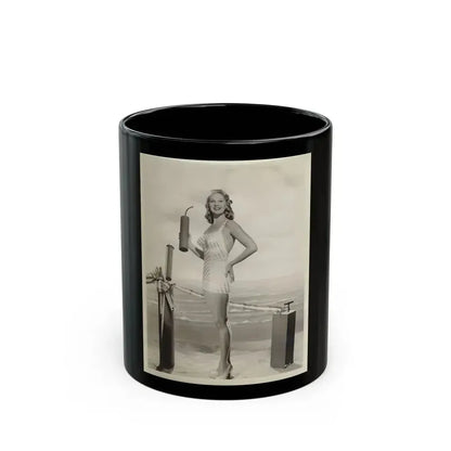 Adele Jergens #216 (Vintage Female Icon) Black Coffee Mug 11oz - Go Mug Yourself