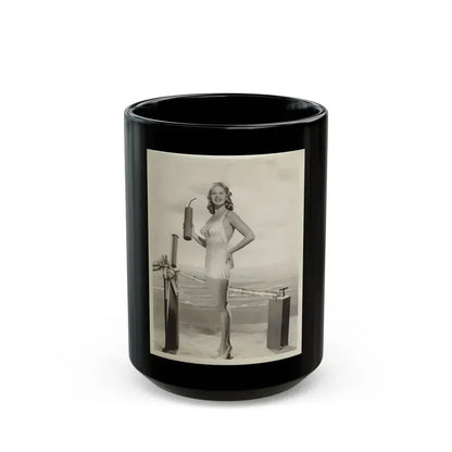 Adele Jergens #216 (Vintage Female Icon) Black Coffee Mug 15oz - Go Mug Yourself