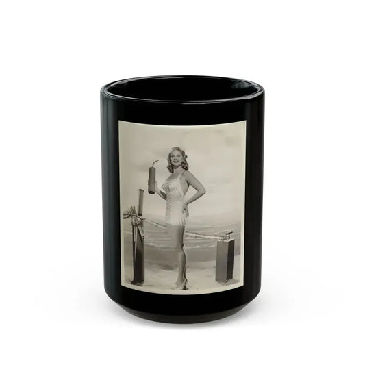Adele Jergens #216 (Vintage Female Icon) Black Coffee Mug 15oz - Go Mug Yourself
