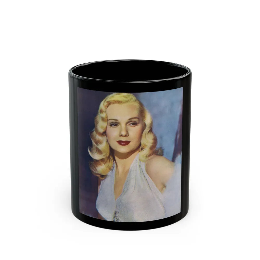 Adele Jergens #218 (Vintage Female Icon) Black Coffee Mug-11oz-Go Mug Yourself