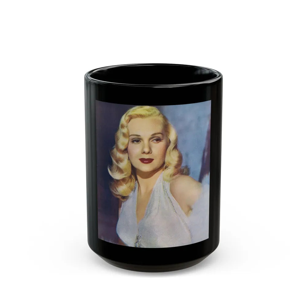 Adele Jergens #218 (Vintage Female Icon) Black Coffee Mug-15oz-Go Mug Yourself