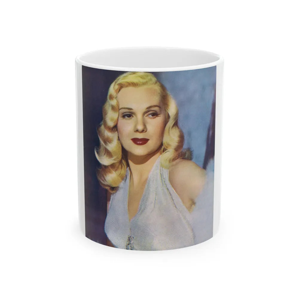 Adele Jergens #218 (Vintage Female Icon) White Coffee Mug-11oz-Go Mug Yourself