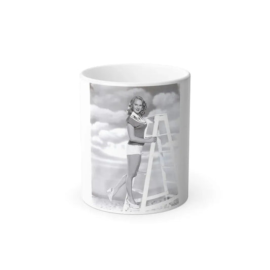 Adele Jergens #221 (Vintage Female Icon) Color Changing Coffee Mug 11oz - Go Mug Yourself