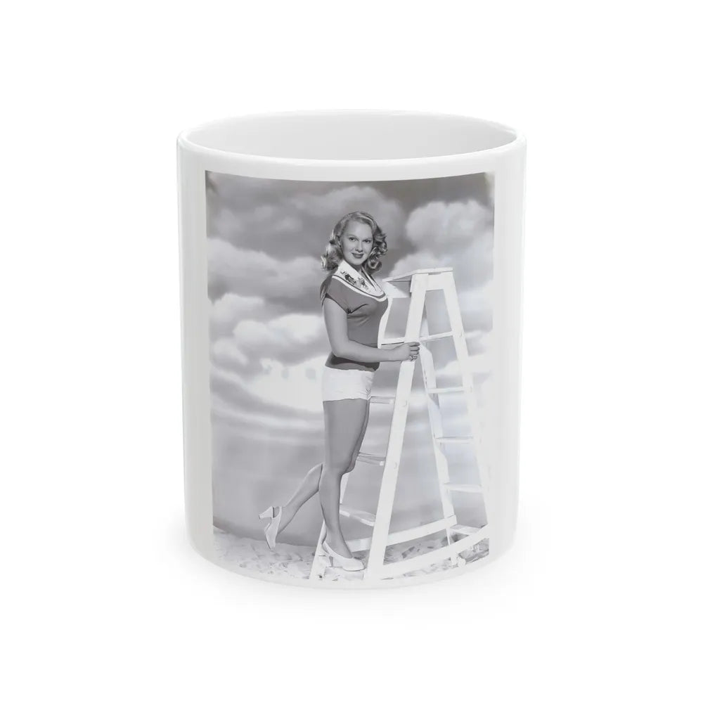 Adele Jergens #221 (Vintage Female Icon) White Coffee Mug-11oz-Go Mug Yourself