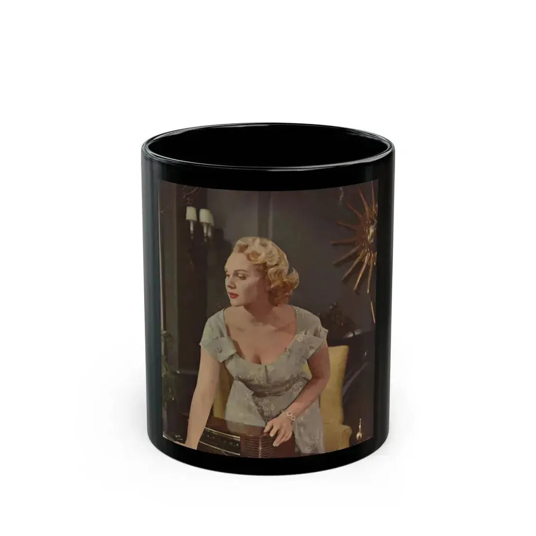 Adele Jergens #224 - Promo Photo Lobby Card from ''The Cobweb'' '55 Film (Vintage Female Icon) Black Coffee Mug 11oz - Go Mug Yourself