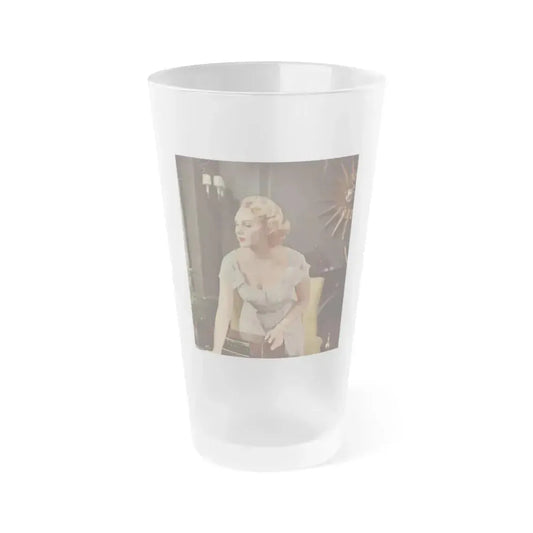 Adele Jergens #224 - Promo Photo Lobby Card from ''The Cobweb'' '55 Film (Vintage Female Icon) Frosted Pint Glass 16oz 16oz Frosted - Go Mug Yourself