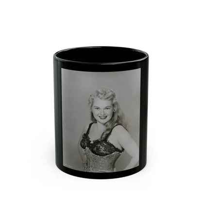 Adele Jergens #225 (Vintage Female Icon) Black Coffee Mug-11oz-Go Mug Yourself