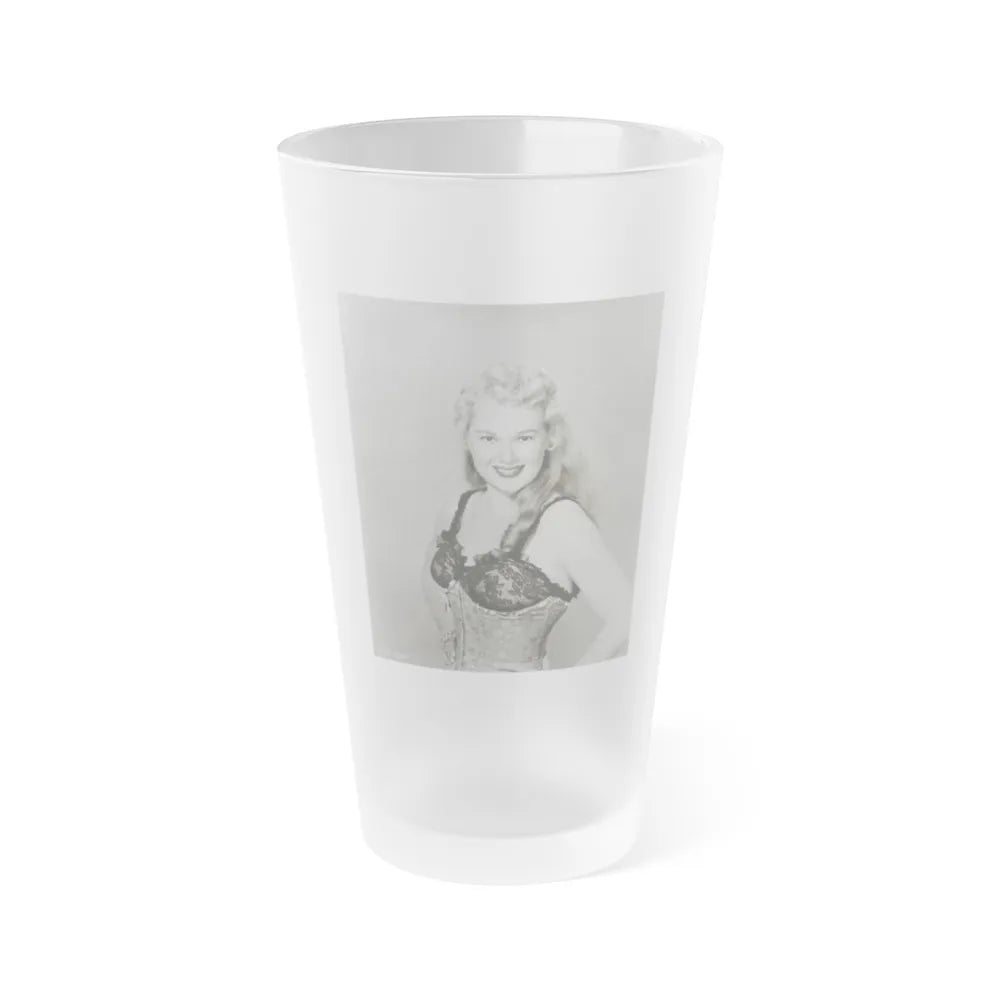 Adele Jergens #225 (Vintage Female Icon) Frosted Pint Glass 16oz-16oz-Frosted-Go Mug Yourself