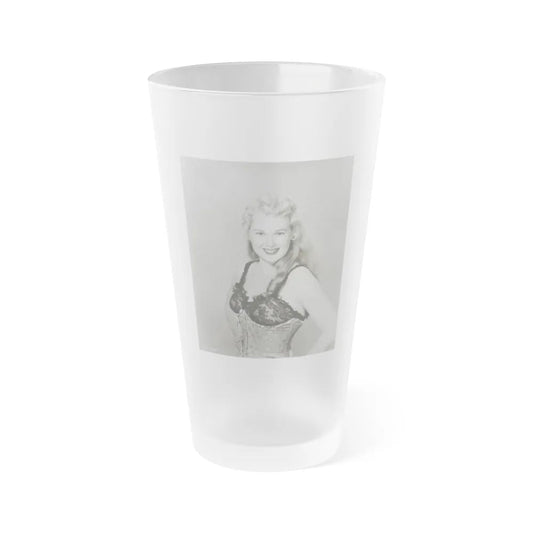 Adele Jergens #225 (Vintage Female Icon) Frosted Pint Glass 16oz-16oz-Frosted-Go Mug Yourself