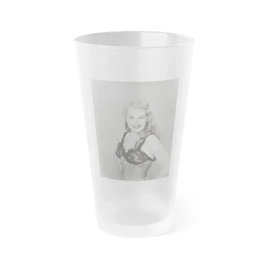 Adele Jergens #225 (Vintage Female Icon) Frosted Pint Glass 16oz 16oz Frosted - Go Mug Yourself