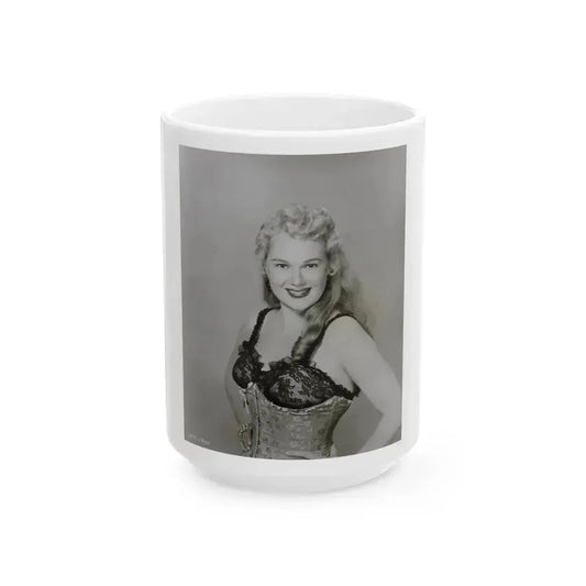 Adele Jergens #225 (Vintage Female Icon) White Coffee Mug 15oz - Go Mug Yourself