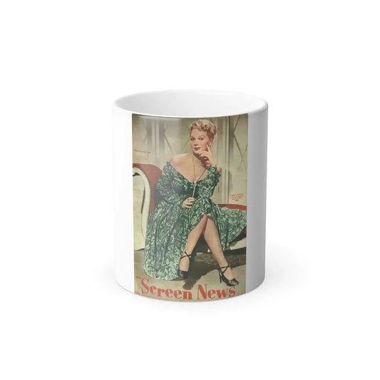Adele Jergens #228 - Screen News Mag. Cover 10-20-50 (Vintage Female Icon) Color Changing Coffee Mug 11oz - Go Mug Yourself