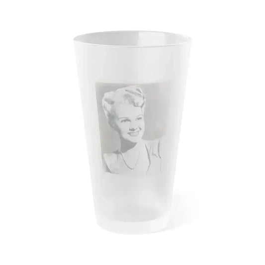 Adele Jergens #229 1 (Vintage Female Icon) Frosted Pint Glass 16oz 16oz Frosted - Go Mug Yourself