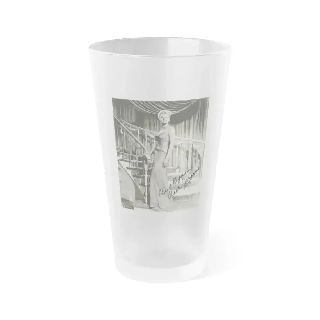 Adele Jergens #229 (Vintage Female Icon) Frosted Pint Glass 16oz 16oz Frosted - Go Mug Yourself