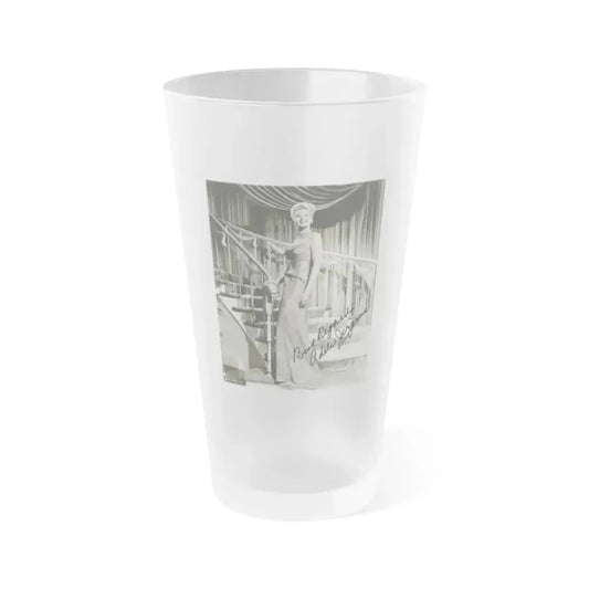 Adele Jergens #229 (Vintage Female Icon) Frosted Pint Glass 16oz 16oz Frosted - Go Mug Yourself