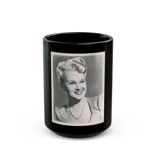 Adele Jergens #229_1 (Vintage Female Icon) Black Coffee Mug 15oz - Go Mug Yourself