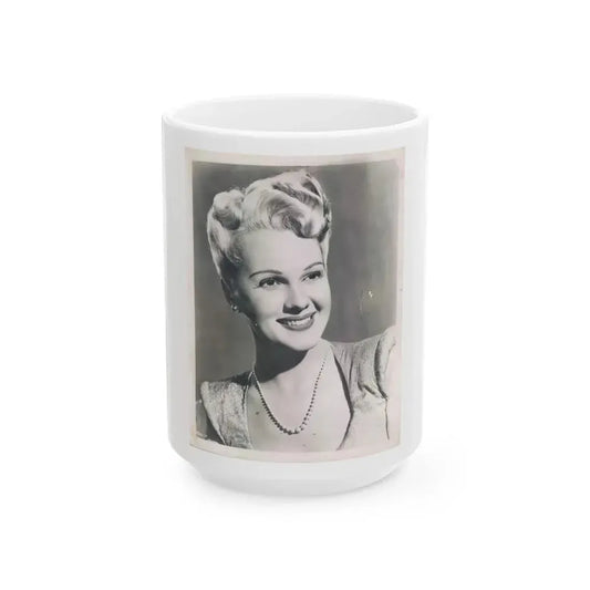 Adele Jergens #229_1 (Vintage Female Icon) White Coffee Mug 15oz - Go Mug Yourself