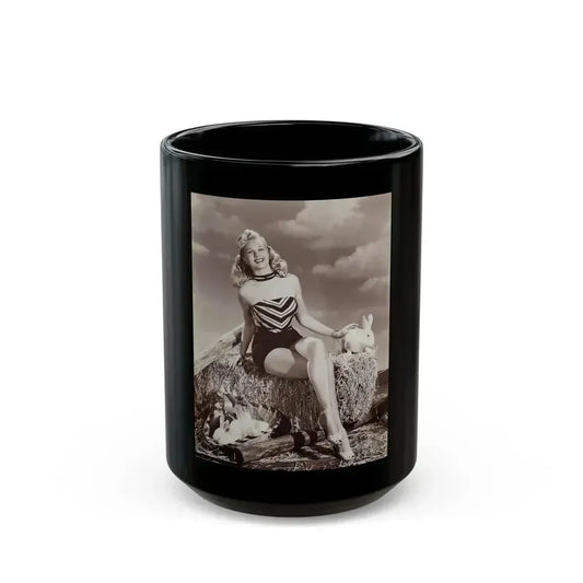 Adele Jergens #23 (Vintage Female Icon) Black Coffee Mug 15oz - Go Mug Yourself