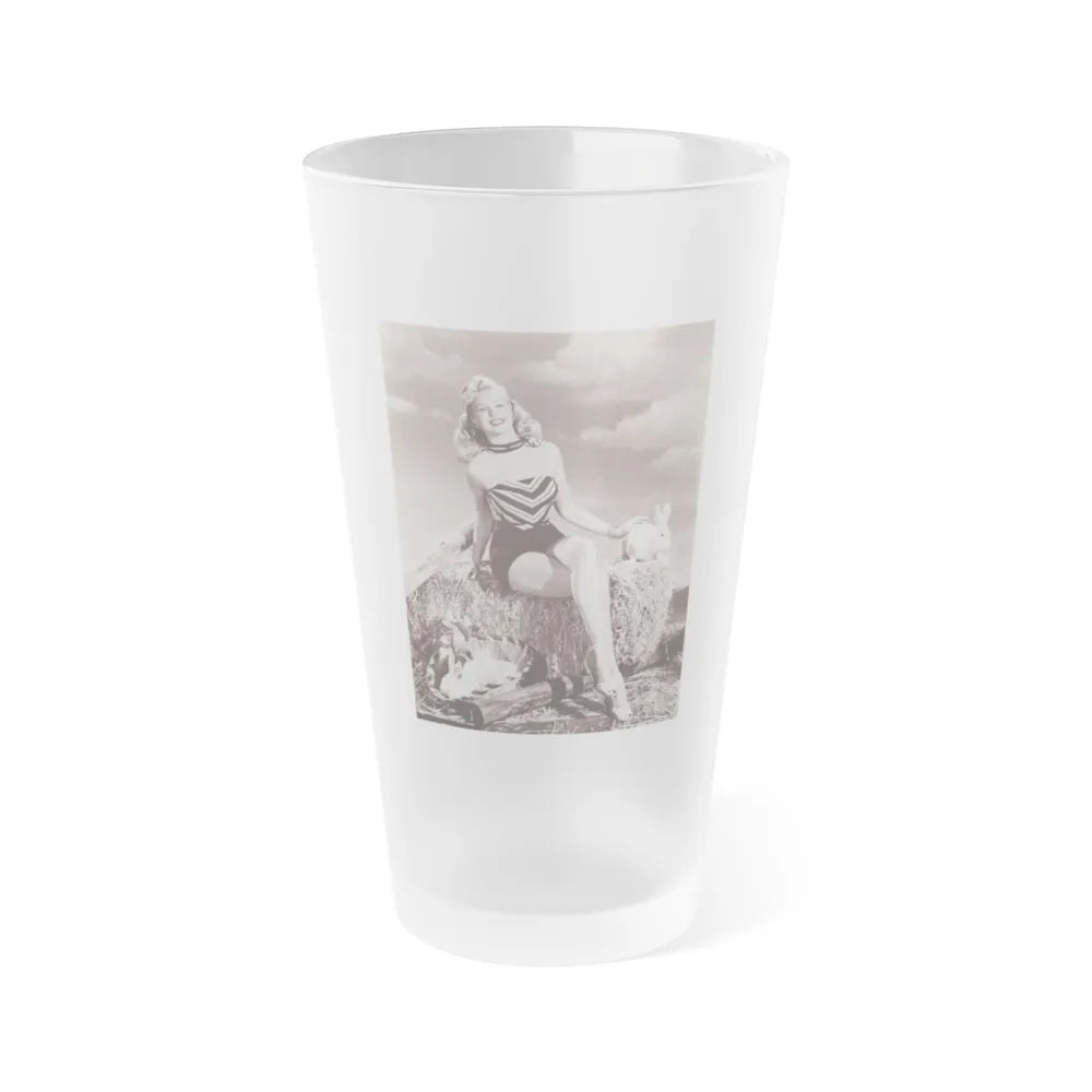 Adele Jergens #23 (Vintage Female Icon) Frosted Pint Glass 16oz-16oz-Frosted-Go Mug Yourself