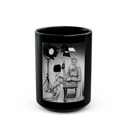 Adele Jergens #230 (Vintage Female Icon) Black Coffee Mug 15oz - Go Mug Yourself