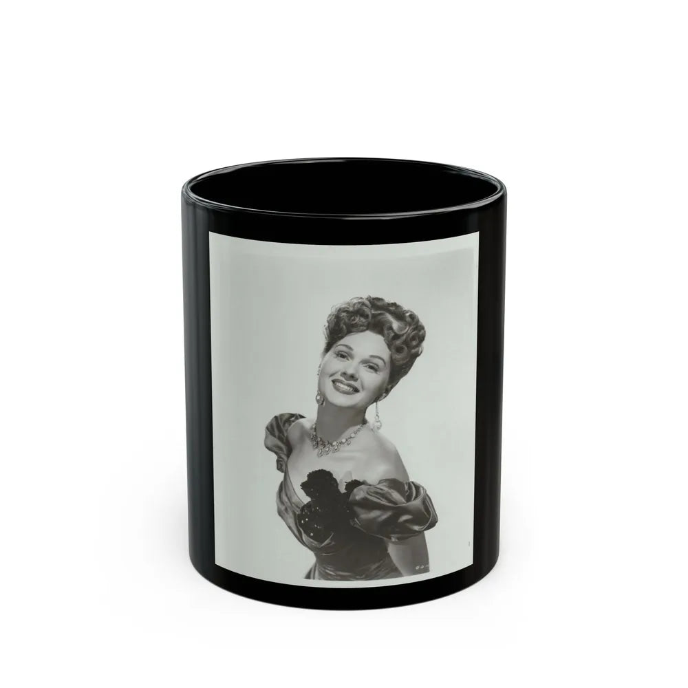 Adele Jergens #235 (Vintage Female Icon) Black Coffee Mug-11oz-Go Mug Yourself