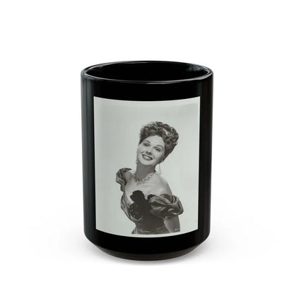 Adele Jergens #235 (Vintage Female Icon) Black Coffee Mug-15oz-Go Mug Yourself