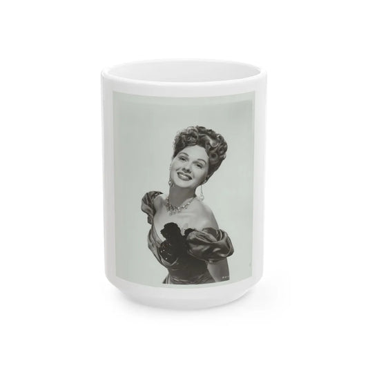 Adele Jergens #235 (Vintage Female Icon) White Coffee Mug-15oz-Go Mug Yourself