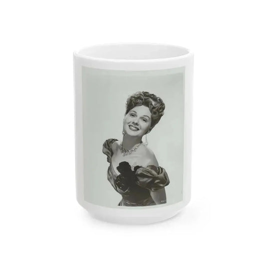 Adele Jergens #235 (Vintage Female Icon) White Coffee Mug 15oz - Go Mug Yourself