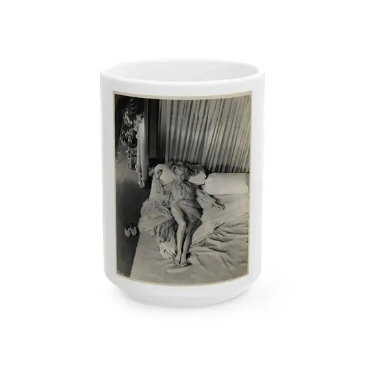 Adele Jergens #237 (Vintage Female Icon) White Coffee Mug 15oz - Go Mug Yourself