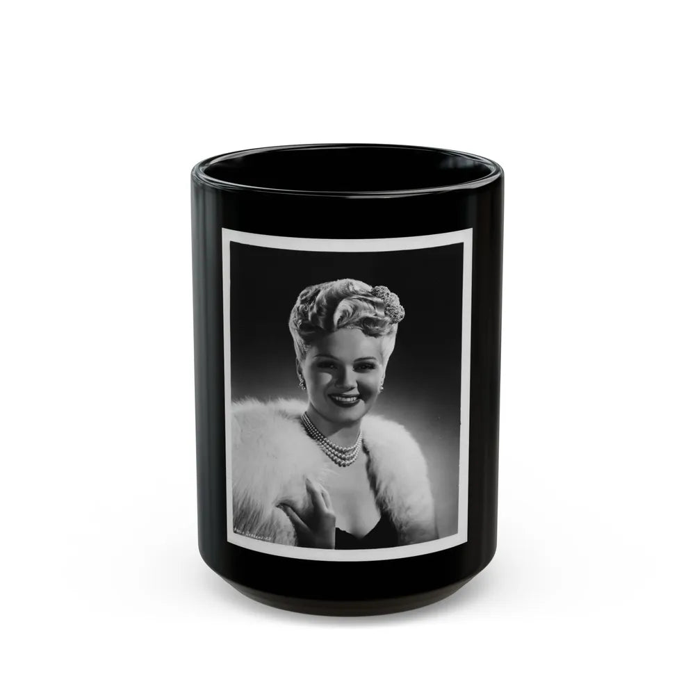 Adele Jergens #24 (Vintage Female Icon) Black Coffee Mug-15oz-Go Mug Yourself