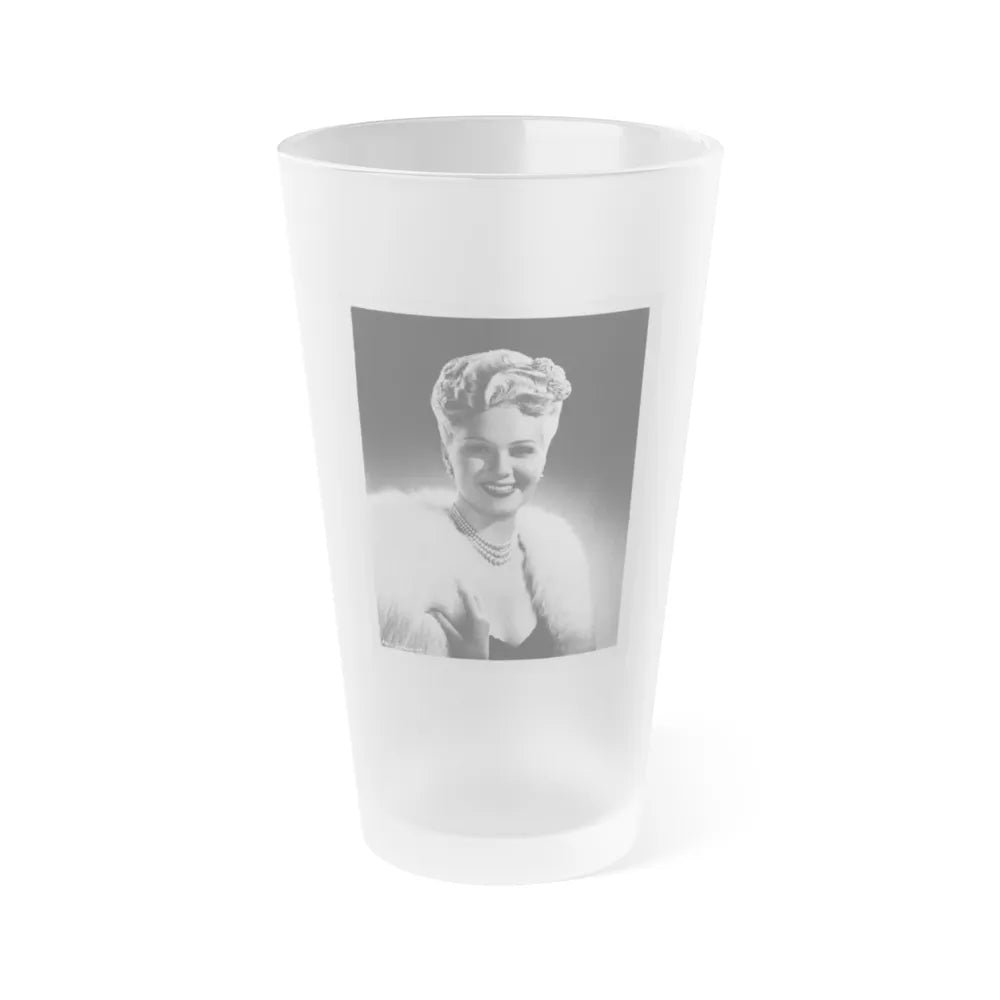 Adele Jergens #24 (Vintage Female Icon) Frosted Pint Glass 16oz-16oz-Frosted-Go Mug Yourself