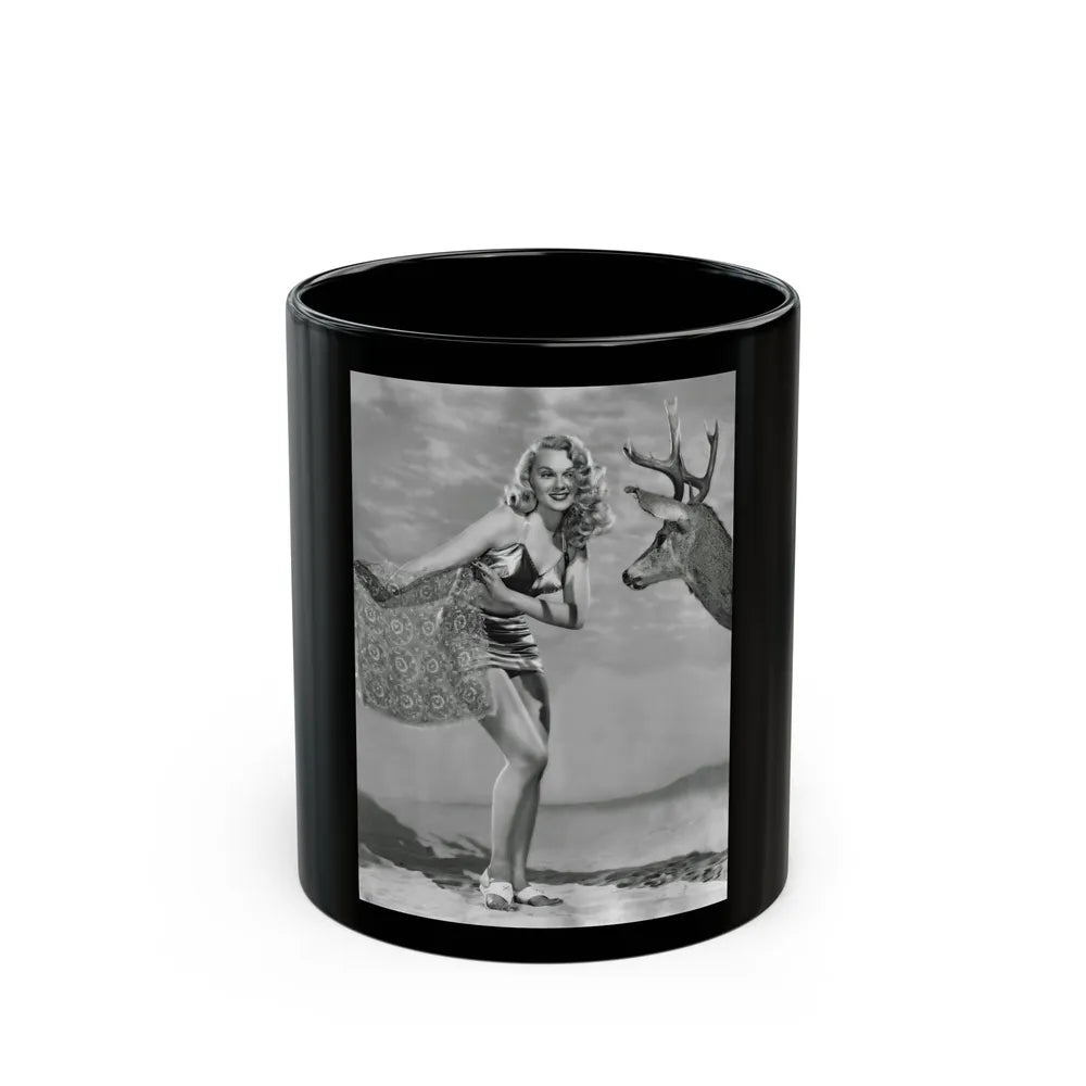 Adele Jergens #241 (Vintage Female Icon) Black Coffee Mug-11oz-Go Mug Yourself