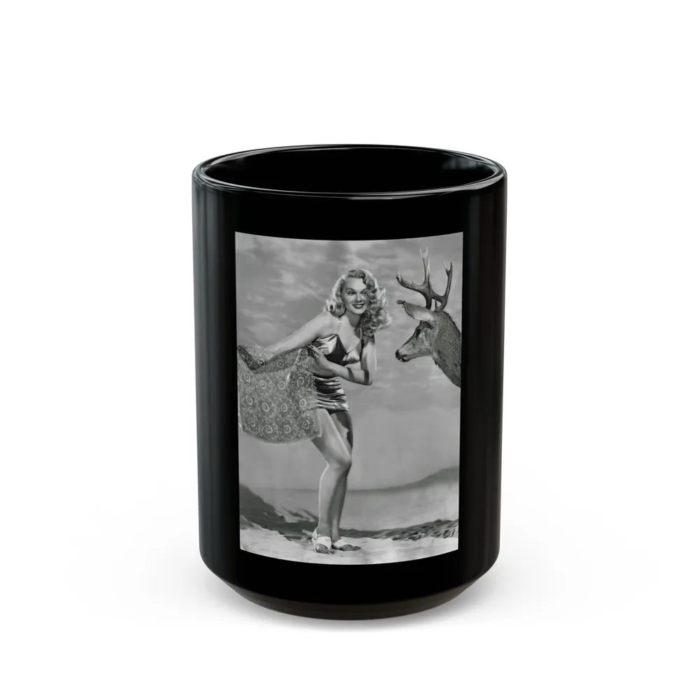 Adele Jergens #241 (Vintage Female Icon) Black Coffee Mug-15oz-Go Mug Yourself