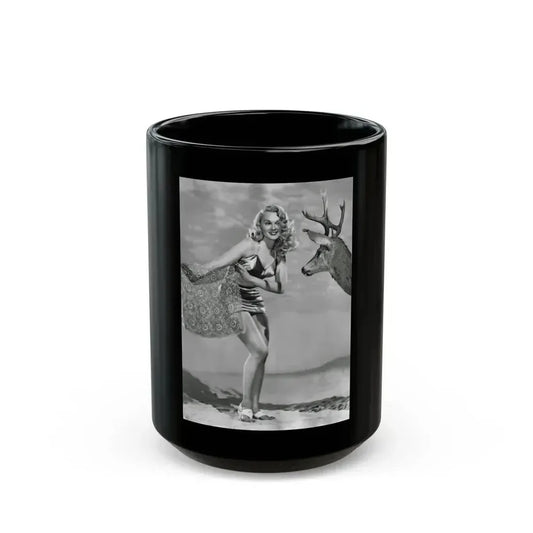 Adele Jergens #241 (Vintage Female Icon) Black Coffee Mug 15oz - Go Mug Yourself
