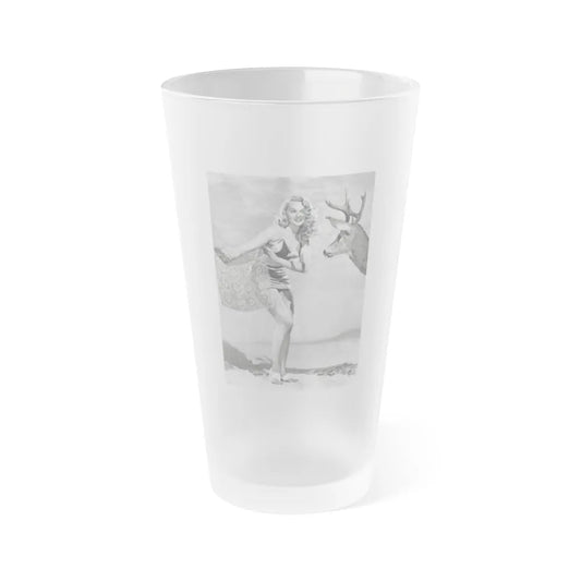 Adele Jergens #241 (Vintage Female Icon) Frosted Pint Glass 16oz-16oz-Frosted-Go Mug Yourself