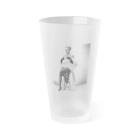 Adele Jergens #243 - 8x10 B&W Glamour Promo Photo for ''Armored Car Robbery'' '50 Film (Vintage Female Icon) Frosted Pint Glass 16oz 16oz Frosted - Go Mug Yourself