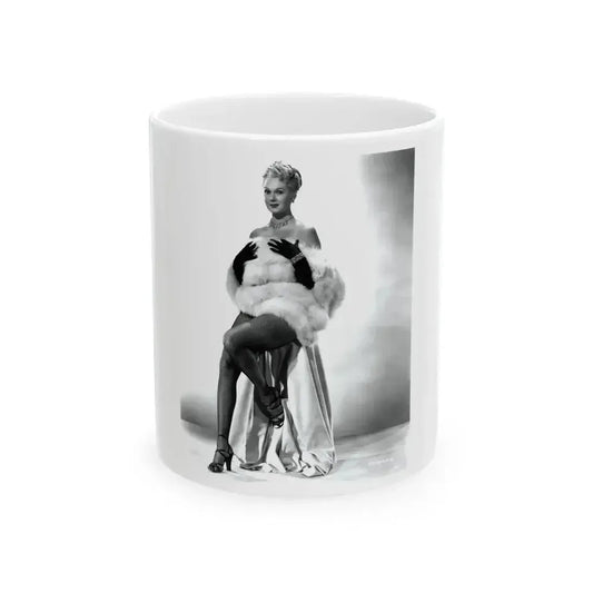 Adele Jergens #243 - 8x10 B&W Glamour Promo Photo for ''Armored Car Robbery'' '50 Film (Vintage Female Icon) White Coffee Mug 11oz - Go Mug Yourself