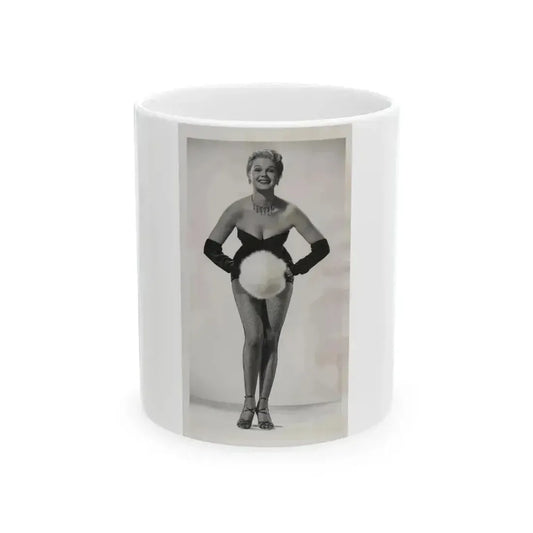 Adele Jergens #244 - 5x9 Vintage B&W Full Body Glamour Promo Photo for ''Armored Car Robbery'' 10-15-50 (Vintage Female Icon) White Coffee Mug 11oz - Go Mug Yourself