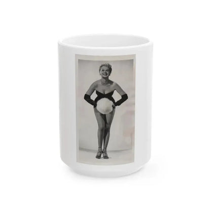 Adele Jergens #244 - 5x9 Vintage B&W Full Body Glamour Promo Photo for ''Armored Car Robbery'' 10-15-50 (Vintage Female Icon) White Coffee Mug 15oz - Go Mug Yourself