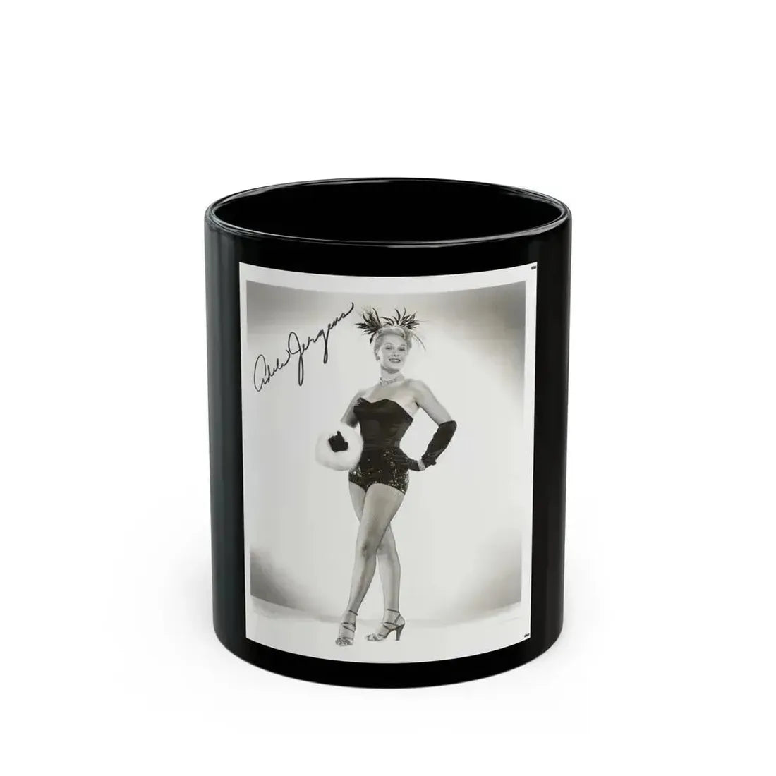 Adele Jergens #245 - 8x10 Vintage B&W Glamour Promo Photo for ''Armored Car Robbery'' '50 Film (Vintage Female Icon) Black Coffee Mug 11oz - Go Mug Yourself